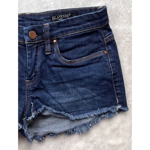 Blank NYC Little Queenie Denim Frayed Cut Off Shorts, Size 26 - Picture 9 of 14